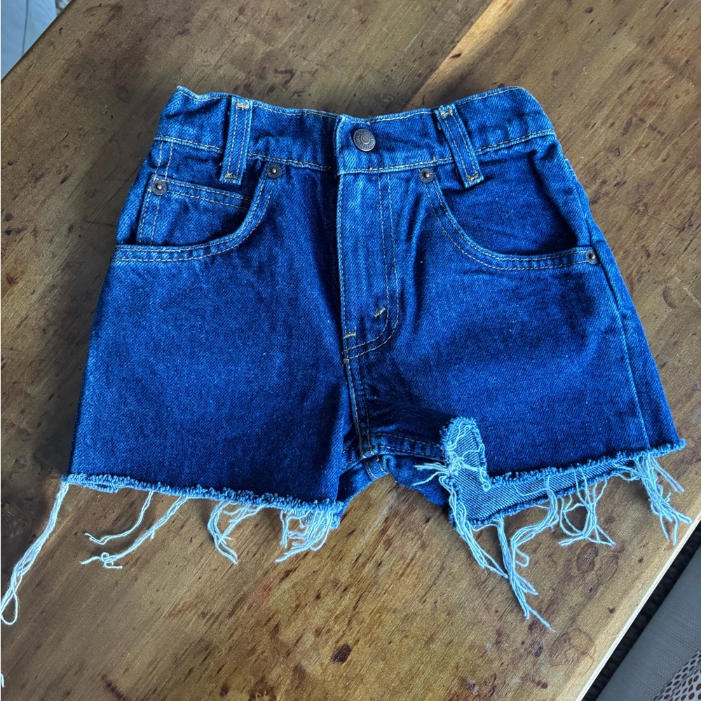 Kids vintage Levi’s Orange tab cut off shorts